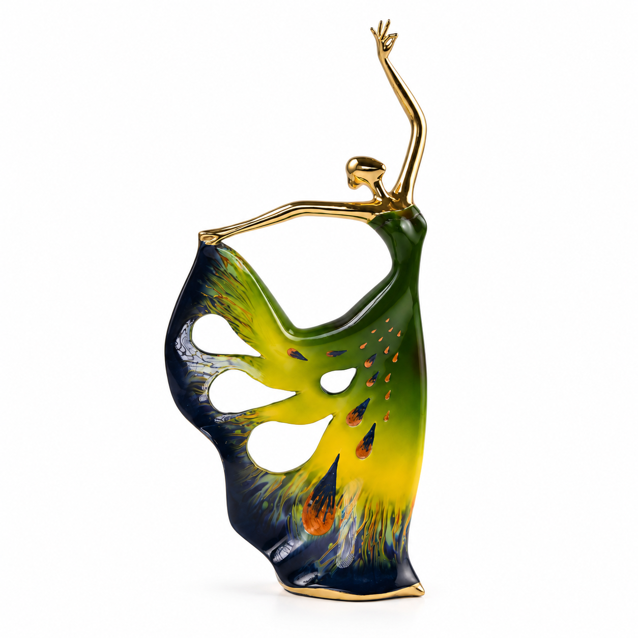 Handcrafted Brass Dancing Girl Sculpture